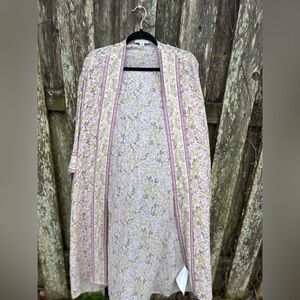 American Eagle Floral Kimono Cover Up Small Sample Lavender Boho Festival NWOT